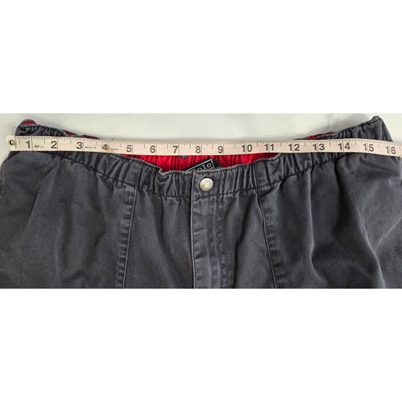 Vintage Polo Ralph Lauren Mens Chino Shorts Large Gray Blue Cotton Elastic Waist - Picture 12 of 16